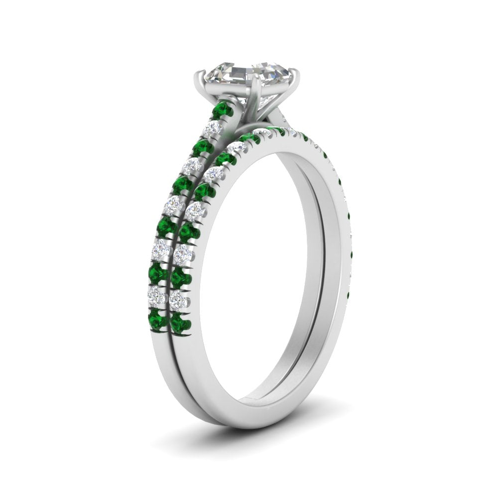 french-pave-asscher-petite-emerald-wedding-ring-set-in-FD9918ASGEMGRANGLE3-NL-WG-B1