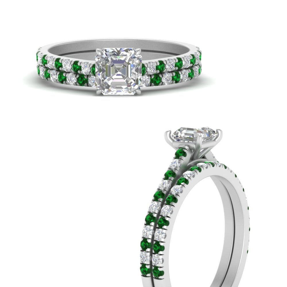 french-pave-asscher-petite-emerald-wedding-ring-set-in-FD9918ASGEMGRANGLE3-NL-WG-B1
