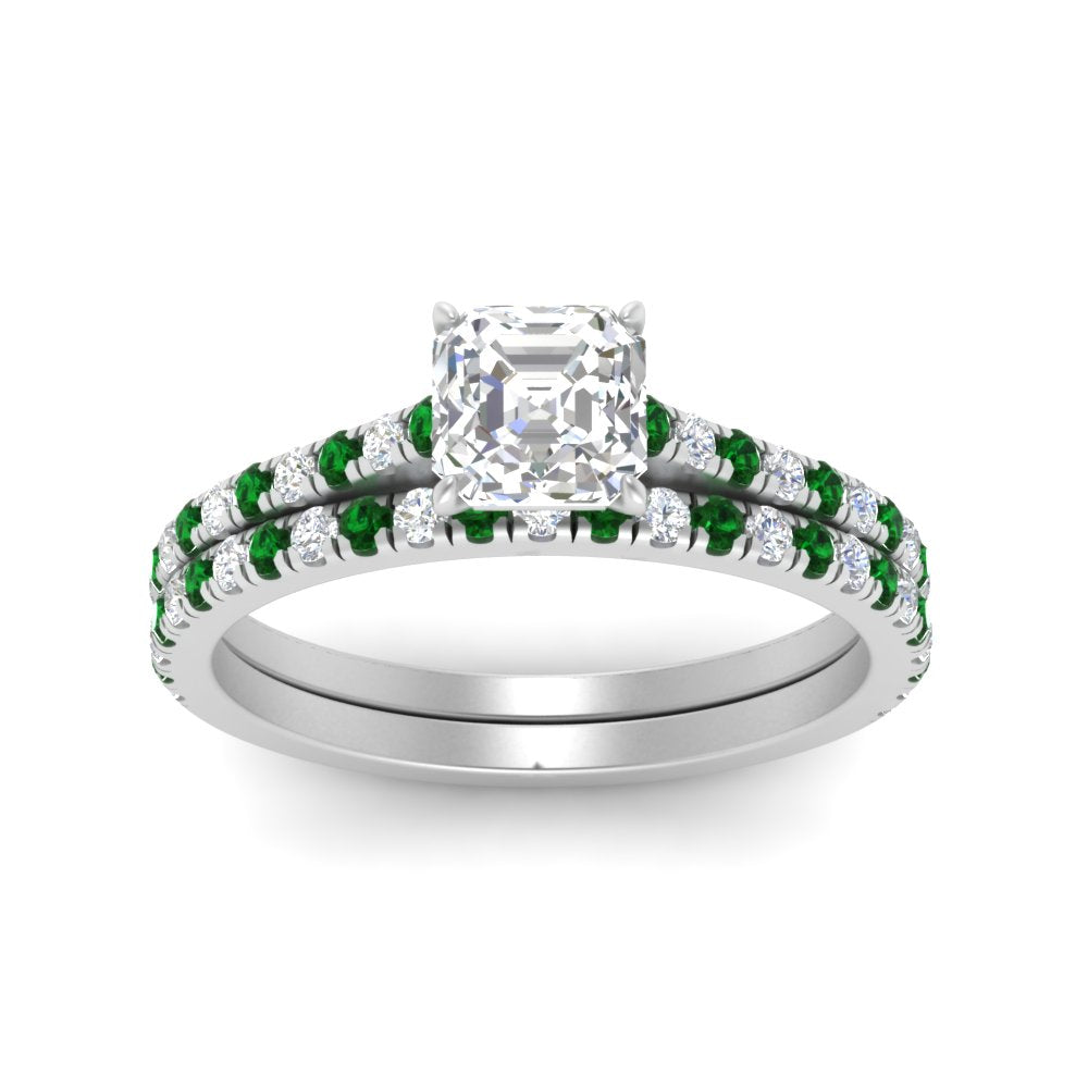 french-pave-asscher-petite-emerald-wedding-ring-set-in-FD9918ASGEMGRANGLE3-NL-WG-B1