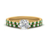 Load image into Gallery viewer, french-pave-asscher-petite-emerald-wedding-ring-set-in-FD9918ASGEMGRANGLE3-NL-YG-B1