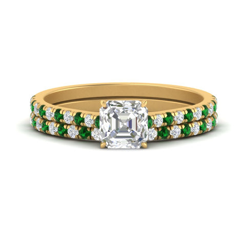 french-pave-asscher-petite-emerald-wedding-ring-set-in-FD9918ASGEMGRANGLE3-NL-YG-B1