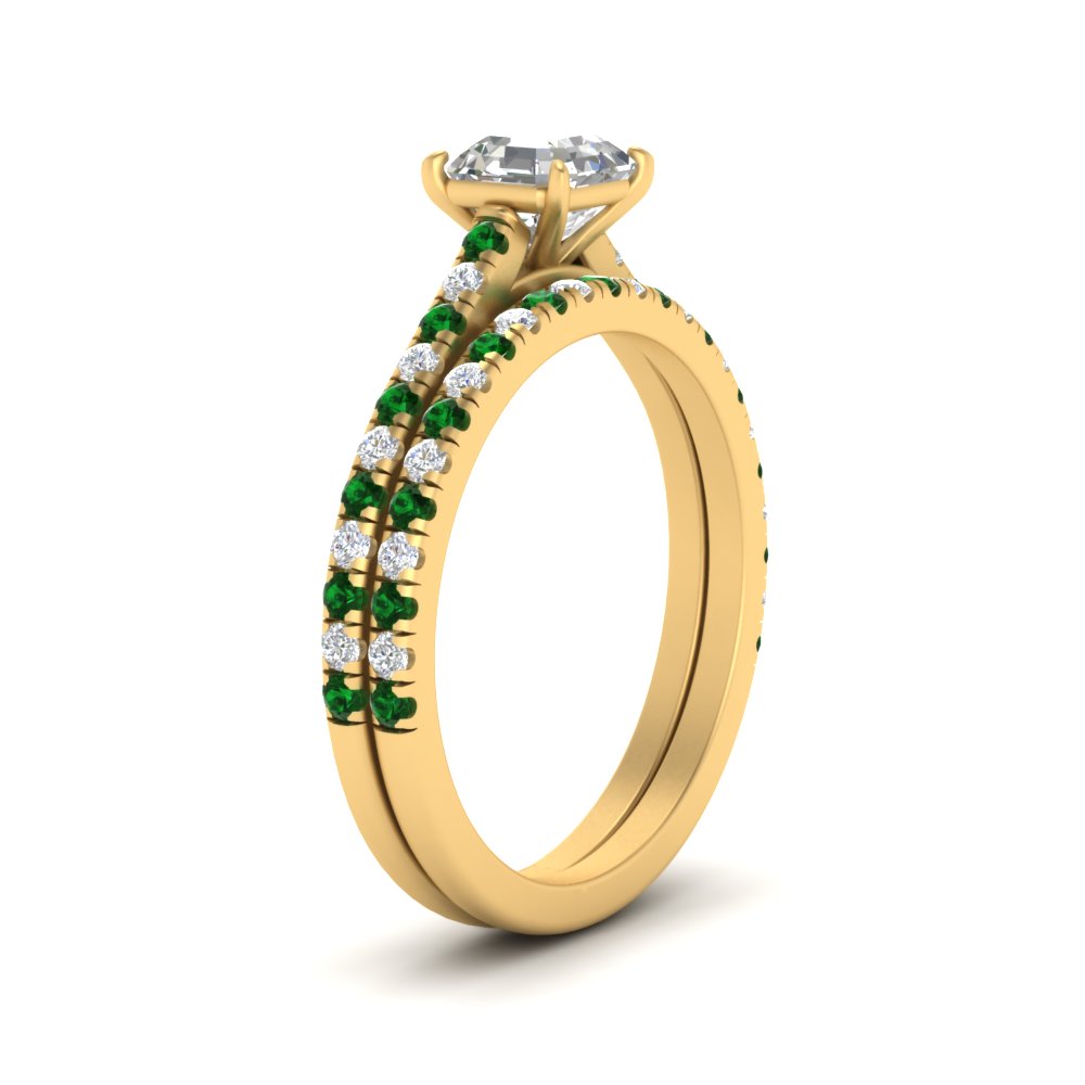french-pave-asscher-petite-emerald-wedding-ring-set-in-FD9918ASGEMGRANGLE3-NL-YG-B1