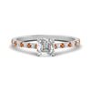 Load image into Gallery viewer, french-pave-asscher-petite-orange-sapphire-engagement-ring-in-FD9918ASRGSAORANGLE3-NL-WG