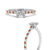 Load image into Gallery viewer, french-pave-asscher-petite-orange-sapphire-engagement-ring-in-FD9918ASRGSAORANGLE3-NL-WG