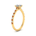 Thumbnail 17 - french-pave-asscher-petite-orange-sapphire-engagement-ring-in-FD9918ASRGSAORANGLE3-NL-YG