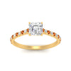 Load image into Gallery viewer, french-pave-asscher-petite-orange-sapphire-engagement-ring-in-FD9918ASRGSAORANGLE3-NL-YG