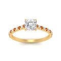 Thumbnail 16 - french-pave-asscher-petite-orange-sapphire-engagement-ring-in-FD9918ASRGSAORANGLE3-NL-YG