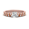 Load image into Gallery viewer, french-pave-asscher-petite-orange-sapphire-wedding-ring-set-in-FD9918ASGSAORANGLE3-NL-RG-B1