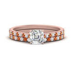 Load image into Gallery viewer, french-pave-asscher-petite-orange-sapphire-wedding-ring-set-in-FD9918ASGSAORANGLE3-NL-RG-B1
