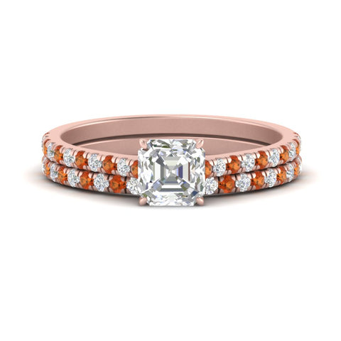 french-pave-asscher-petite-orange-sapphire-wedding-ring-set-in-FD9918ASGSAORANGLE3-NL-RG-B1