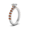 Load image into Gallery viewer, french-pave-asscher-petite-orange-sapphire-wedding-ring-set-in-FD9918ASGSAORANGLE3-NL-WG-B1