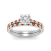 Load image into Gallery viewer, french-pave-asscher-petite-orange-sapphire-wedding-ring-set-in-FD9918ASGSAORANGLE3-NL-WG-B1