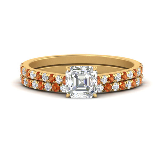 french-pave-asscher-petite-orange-sapphire-wedding-ring-set-in-FD9918ASGSAORANGLE3-NL-YG-B1
