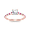 Load image into Gallery viewer, french-pave-asscher-petite-pink-sapphire-engagement-ring-in-FD9918ASRGSADRPIANGLE3-NL-RG