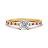 Load image into Gallery viewer, french-pave-asscher-petite-pink-sapphire-engagement-ring-in-FD9918ASRGSADRPIANGLE3-NL-YG