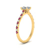 Load image into Gallery viewer, french-pave-asscher-petite-pink-sapphire-engagement-ring-in-FD9918ASRGSADRPIANGLE3-NL-YG