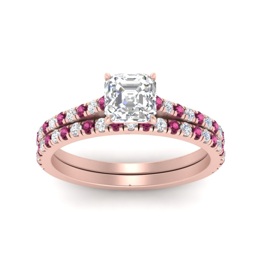 french-pave-asscher-petite-pink-sapphire-wedding-ring-set-in-FD9918ASGSADRPIANGLE3-NL-RG-B1