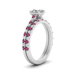 Load image into Gallery viewer, french-pave-asscher-petite-pink-sapphire-wedding-ring-set-in-FD9918ASGSADRPIANGLE3-NL-WG-B1
