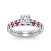 Load image into Gallery viewer, french-pave-asscher-petite-pink-sapphire-wedding-ring-set-in-FD9918ASGSADRPIANGLE3-NL-WG-B1