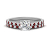 Load image into Gallery viewer, french-pave-asscher-petite-ruby-wedding-ring-set-in-FD9918ASGRUDRANGLE3-NL-WG-B1