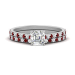Load image into Gallery viewer, french-pave-asscher-petite-ruby-wedding-ring-set-in-FD9918ASGRUDRANGLE3-NL-WG-B1
