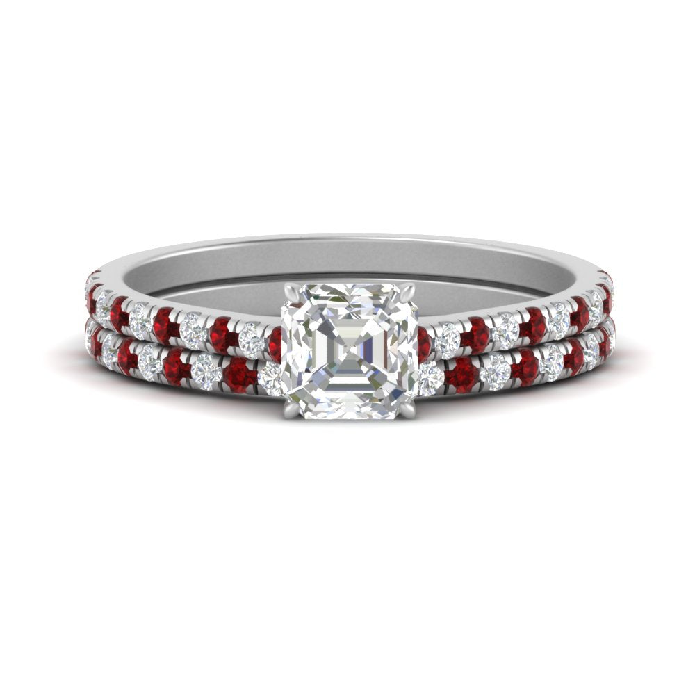 french-pave-asscher-petite-ruby-wedding-ring-set-in-FD9918ASGRUDRANGLE3-NL-WG-B1