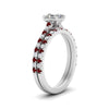 Load image into Gallery viewer, french-pave-asscher-petite-ruby-wedding-ring-set-in-FD9918ASGRUDRANGLE3-NL-WG-B1