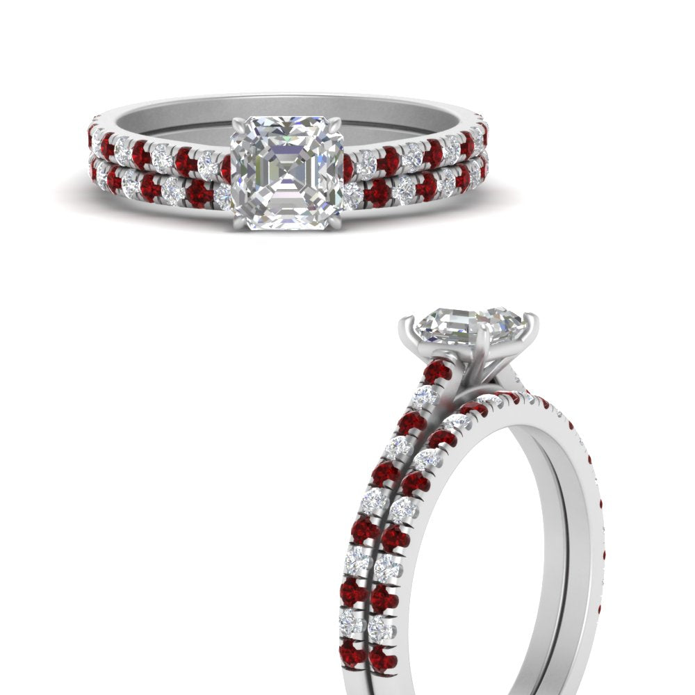 french-pave-asscher-petite-ruby-wedding-ring-set-in-FD9918ASGRUDRANGLE3-NL-WG-B1
