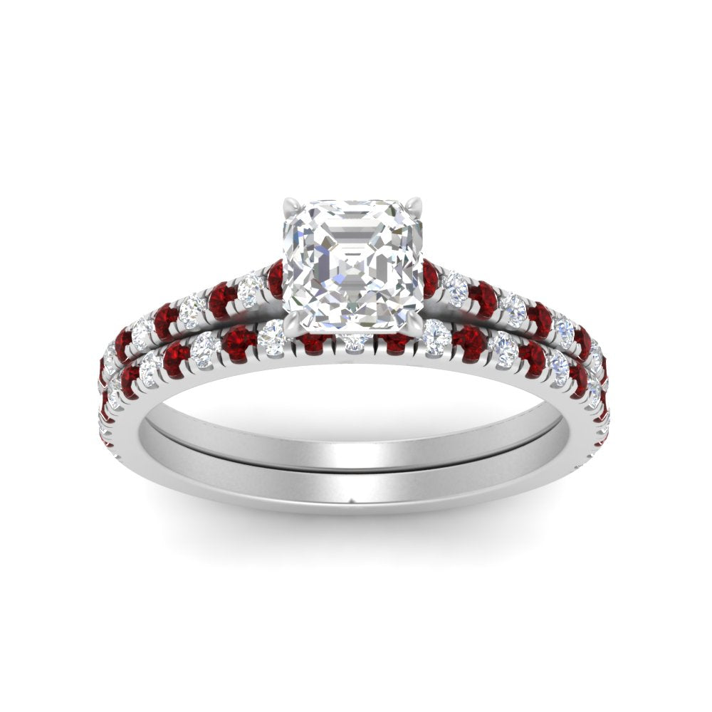 french-pave-asscher-petite-ruby-wedding-ring-set-in-FD9918ASGRUDRANGLE3-NL-WG-B1