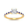 Thumbnail 8 - french-pave-asscher-petite-sapphire-engagement-ring-in-FD9918ASRGSABLANGLE3-NL-YG