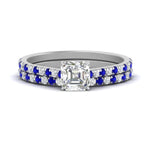 Load image into Gallery viewer, french-pave-asscher-petite-sapphire-wedding-ring-set-in-FD9918ASGSABLANGLE3-NL-WG-B1
