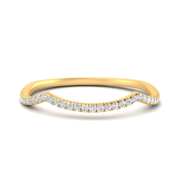 French Pave Contour Women Band