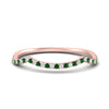 Load image into Gallery viewer, french-pave-contour-emerald-wedding-band-in-rose-gold-FD9986B2GEMGR-NL-RG
