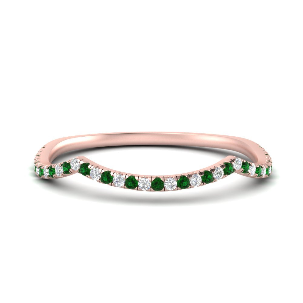 french-pave-contour-emerald-wedding-band-in-rose-gold-FD9986B2GEMGR-NL-RG