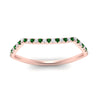 Load image into Gallery viewer, french-pave-contour-emerald-wedding-band-in-rose-gold-FD9986B2GEMGR-NL-RG