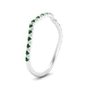 Load image into Gallery viewer, french-pave-contour-emerald-wedding-band-in-white-gold-FD9986B2GEMGR-NL-WG