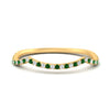 Load image into Gallery viewer, french-pave-contour-emerald-wedding-band-in-yellow-gold-FD9986B2GEMGR-NL-YG