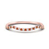 Load image into Gallery viewer, french-pave-contour-orange-sapphire-wedding-band-in-rose-gold-FD9986B2GSAOR-NL-RG