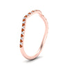 Load image into Gallery viewer, french-pave-contour-orange-sapphire-wedding-band-in-rose-gold-FD9986B2GSAOR-NL-RG