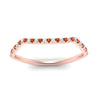 Load image into Gallery viewer, french-pave-contour-orange-sapphire-wedding-band-in-rose-gold-FD9986B2GSAOR-NL-RG