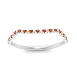 Load image into Gallery viewer, french-pave-contour-orange-sapphire-wedding-band-in-white-gold-FD9986B2GSAOR-NL-WG

