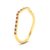Load image into Gallery viewer, french-pave-contour-orange-sapphire-wedding-band-in-yellow-gold-FD9986B2GSAOR-NL-YG