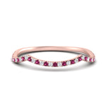 Load image into Gallery viewer, french-pave-contour-pink-sapphire-wedding-band-in-rose-gold-FD9986B2GSADRPI-NL-RG
