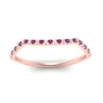 Load image into Gallery viewer, french-pave-contour-pink-sapphire-wedding-band-in-rose-gold-FD9986B2GSADRPI-NL-RG
