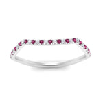 Load image into Gallery viewer, french-pave-contour-pink-sapphire-wedding-band-in-white-gold-FD9986B2GSADRPI-NL-WG
