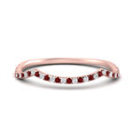 Load image into Gallery viewer, french-pave-contour-ruby-wedding-band-in-rose-gold-FD9986B2GRUDR-NL-RG
