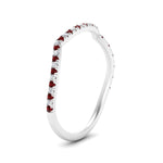 Load image into Gallery viewer, french-pave-contour-ruby-wedding-band-in-white-gold-FD9986B2GRUDR-NL-WG
