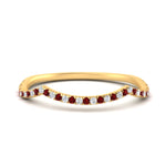 Load image into Gallery viewer, french-pave-contour-ruby-wedding-band-in-yellow-gold-FD9986B2GRUDR-NL-YG
