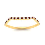 Load image into Gallery viewer, french-pave-contour-ruby-wedding-band-in-yellow-gold-FD9986B2GRUDR-NL-YG
