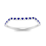 Load image into Gallery viewer, french-pave-contour-sapphire-wedding-band-in-white-gold-FD9986B2GSABL-NL-WG
